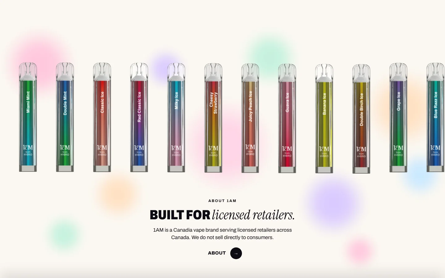Built for licensed retailers — B2B stated up front