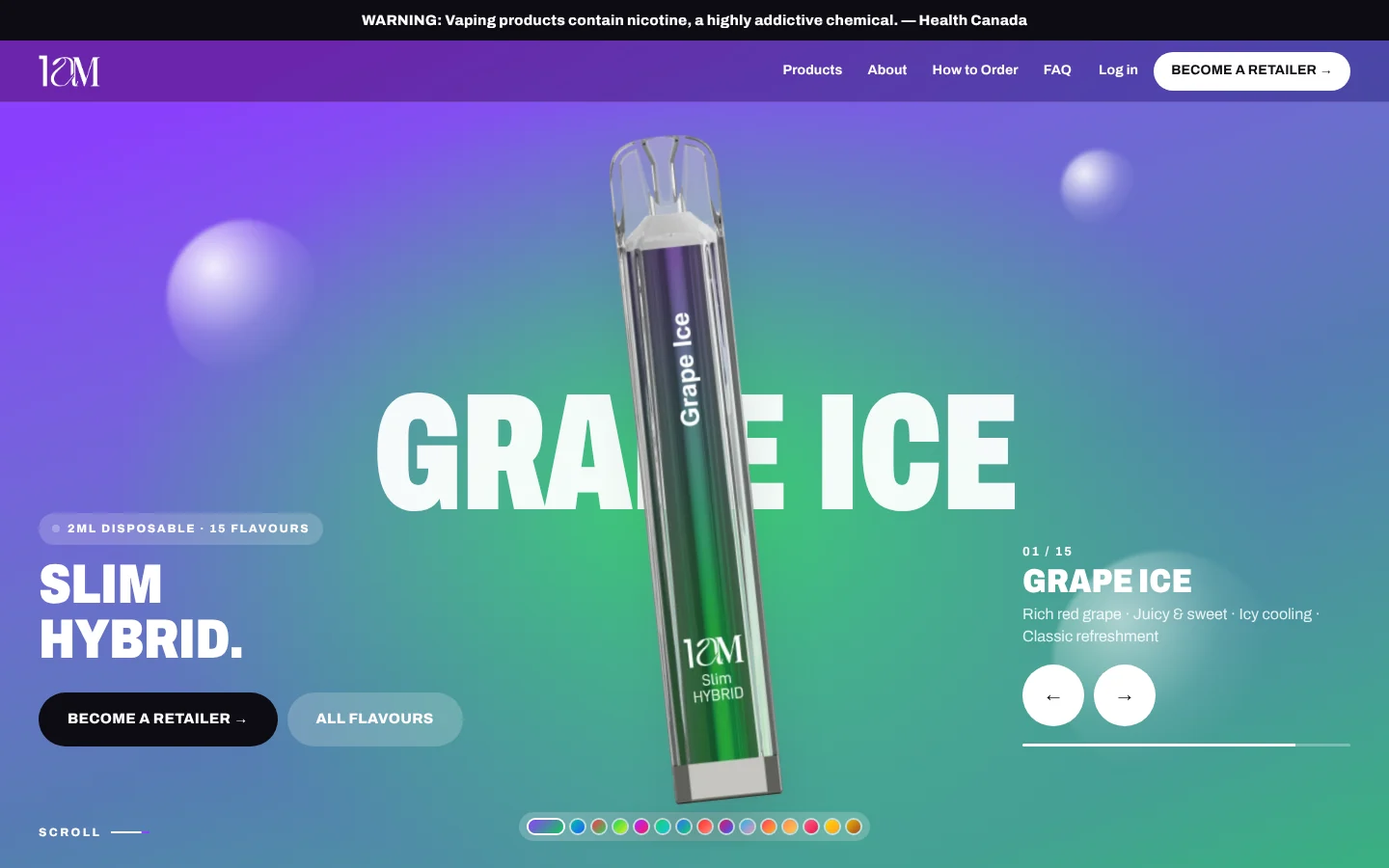 Desktop — product with flavour slider