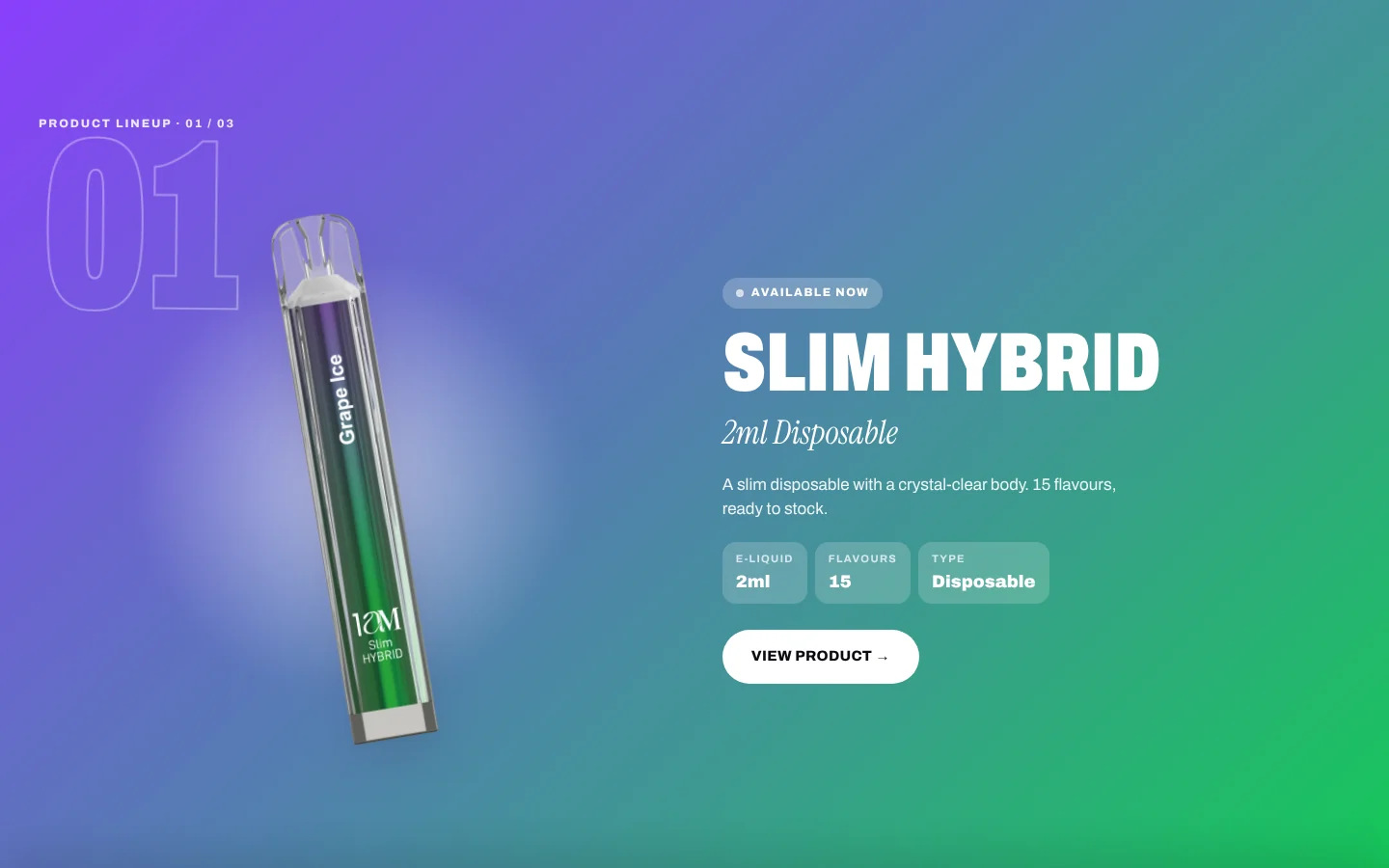 Lineup 01 · Slim Hybrid — available